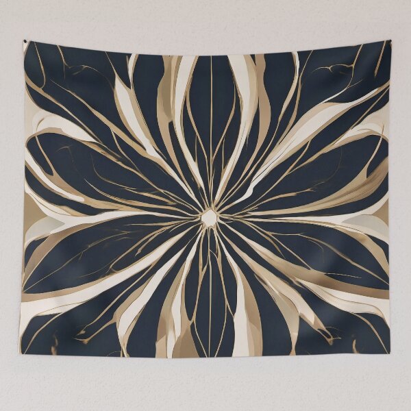 Item preview, Midnight Gold Petal Bloom designed and sold by Solara Meridian Studio.