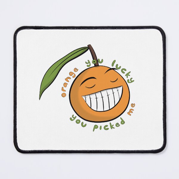 Item preview, Grinning Cartoon Orange Fruit with Fancy Text designed and sold by ChantellaGF.