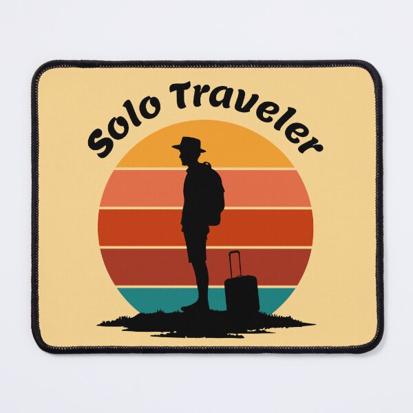 Item preview, Solo Traveler Vintage Sunset Backpacker Travel Illustration designed and sold by ShahinurSobuj.