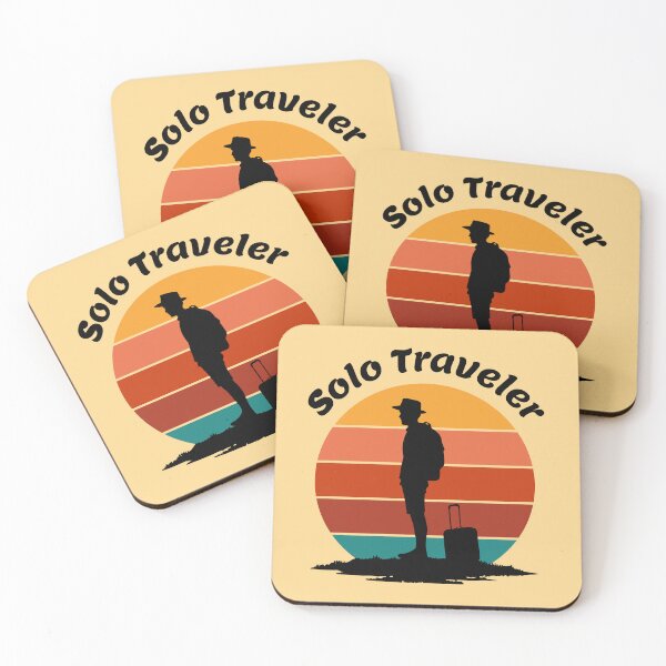 Item preview, Solo Traveler Vintage Sunset Backpacker Travel Illustration designed and sold by ShahinurSobuj.