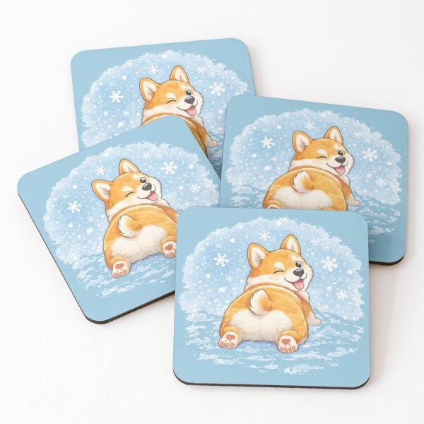 Item preview, Corgi Snow Wiggle – Cute Winter Booty Corgi Dogmom Shirt designed and sold by dogmomtees.