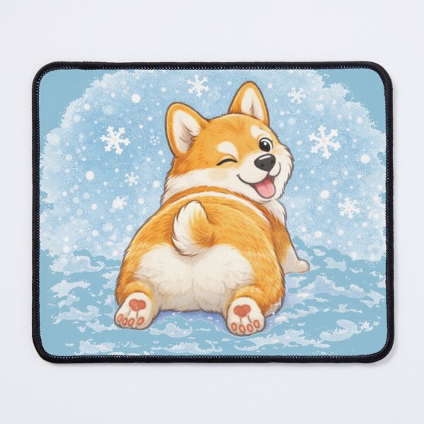 Item preview, Corgi Snow Wiggle – Cute Winter Booty Corgi Dogmom Shirt designed and sold by dogmomtees.