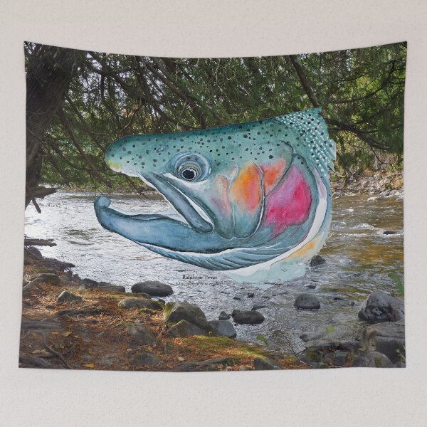Item preview, Rainbow Trout Head Painting designed and sold by Stephen Emms.