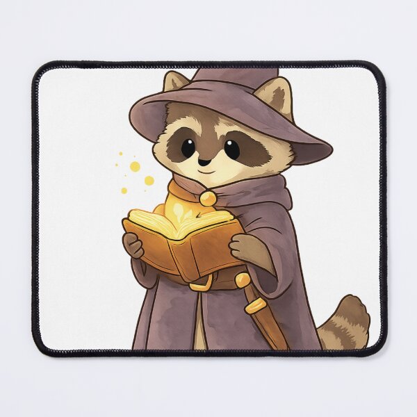 Item preview, Raccoon Wizard – Cozy Fantasy Storybook Illustration designed and sold by CraftLum.