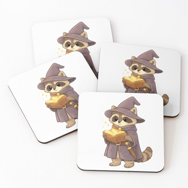 Item preview, Raccoon Wizard – Cozy Fantasy Storybook Illustration designed and sold by CraftLum.