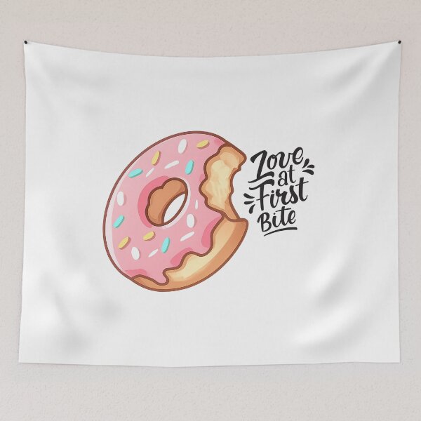Item preview, Love at First Bite – Cute Donut Illustration | Sweet Food Pun Art designed and sold by inaveed.
