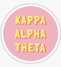Kappa Alpha Theta (Pink and Yellow) Sticker