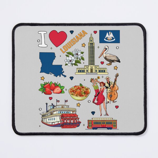 Item preview, Louisiana State Pride, Iconic Landmarks & Culture Collage designed and sold by mashmosh.