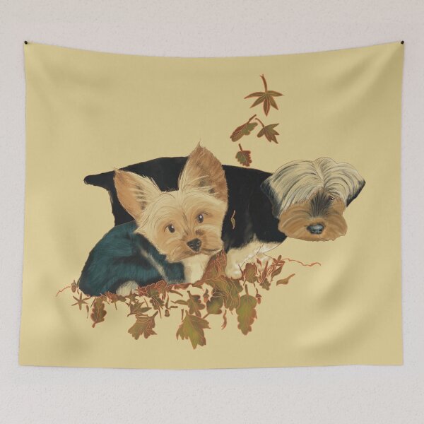 Item preview, Autumn Pals: Tiny Yorkie Duo designed and sold by MCNuki.
