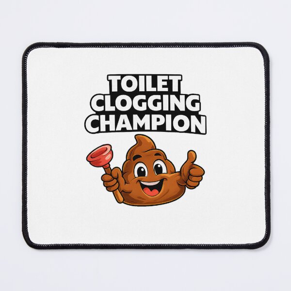 Item preview, Toilet Clogging Champion Cartoon designed and sold by Han1986.