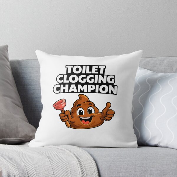 Item preview, Toilet Clogging Champion Cartoon designed and sold by Han1986.