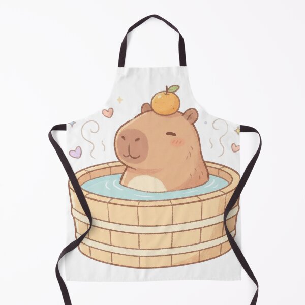 Item preview, Cute Chubby Capybara Yuzu Bath - Kawaii Cozy Aesthetic designed and sold by L.U.S.A.