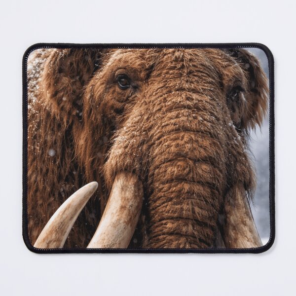 Item preview, Ancient Majesty: Portrait of the Woolly Mammoth in the Snow designed and sold by PrehistoryPulse.