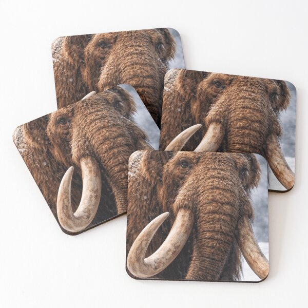 Item preview, Ancient Majesty: Portrait of the Woolly Mammoth in the Snow designed and sold by PrehistoryPulse.