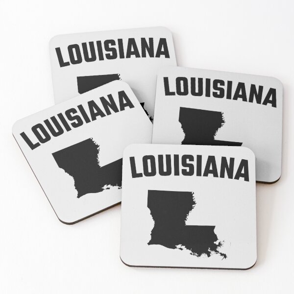 Item preview, Louisiana State Silhouette - Minimalist Black Map Design designed and sold by mashmosh.