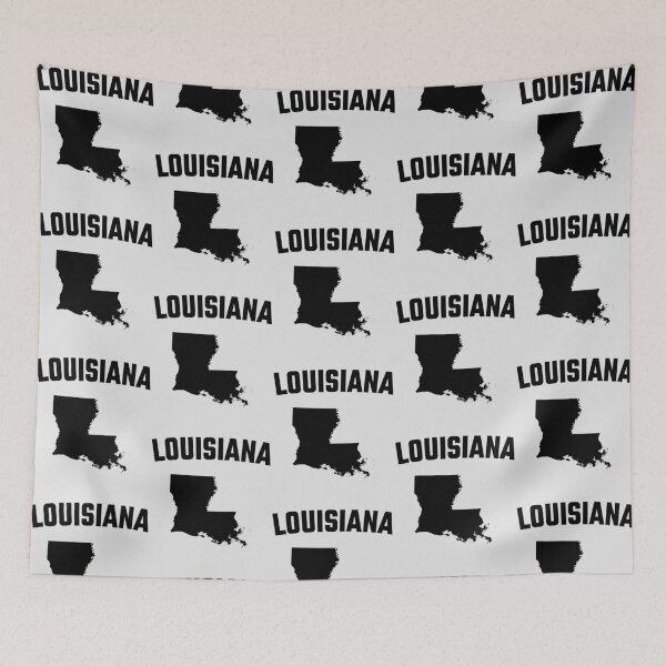 Item preview, Louisiana State Silhouette - Minimalist Black Map Design designed and sold by mashmosh.