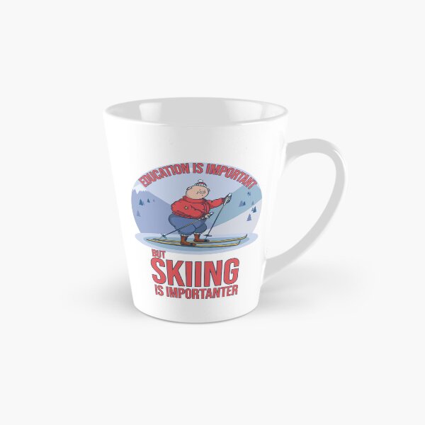 Item preview, Education Is Important but Skiing Is Importanter – Funny Ski Typography Design designed and sold by ArtsyExplorer.