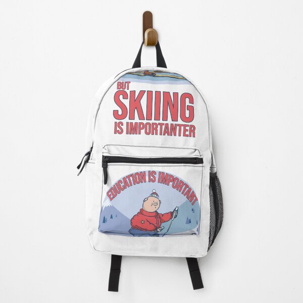 Item preview, Education Is Important but Skiing Is Importanter – Funny Ski Typography Design designed and sold by ArtsyExplorer.