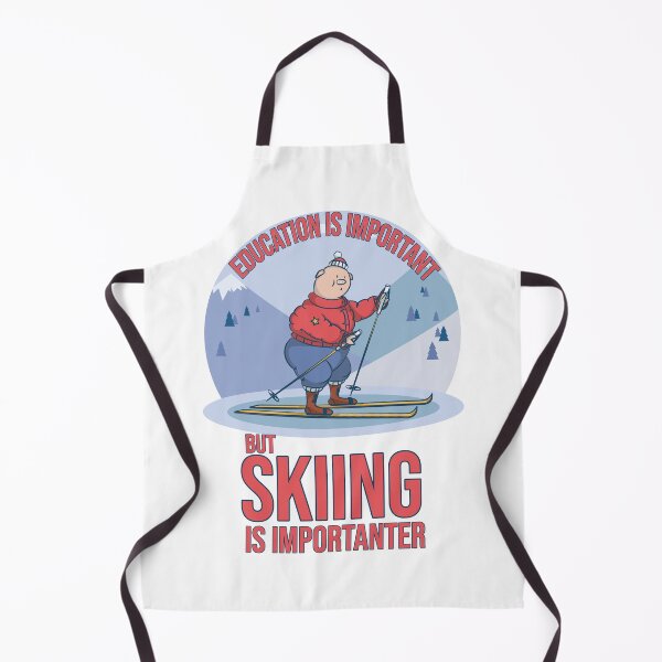 Item preview, Education Is Important but Skiing Is Importanter – Funny Ski Typography Design designed and sold by ArtsyExplorer.
