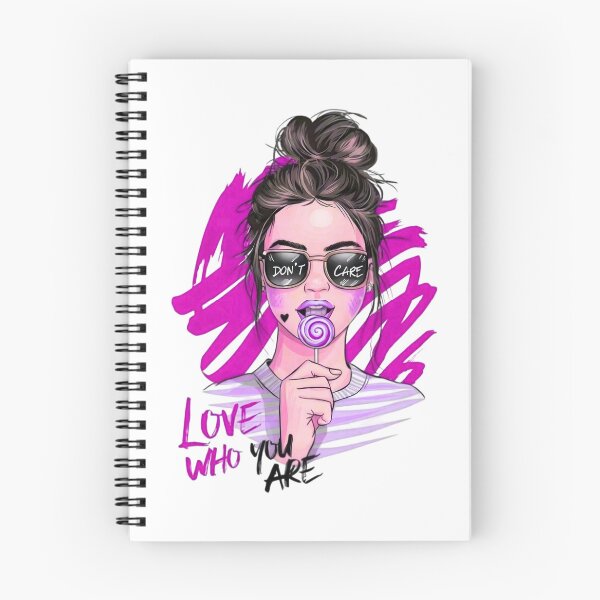 Artikelvorschau, Mir ist es egal, wie du bist – Illustration eines frechen, pinkfarbenen Mädchens mit Lollipop entworfen und verkauft von Kruti Collection.