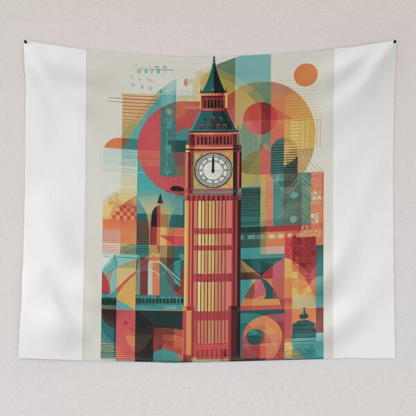 Item preview, Geometric Pulse of London: The Elizabeth Tower designed and sold by CharlieDesings.