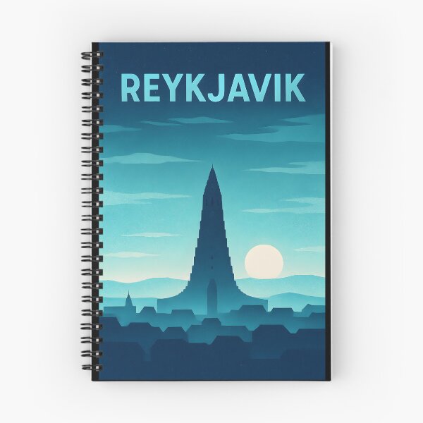 Item preview, Reykjavik Sunset Poster - Hallgrímskirkja Otherworldly Calm Gradient designed and sold by Cosmopolis.