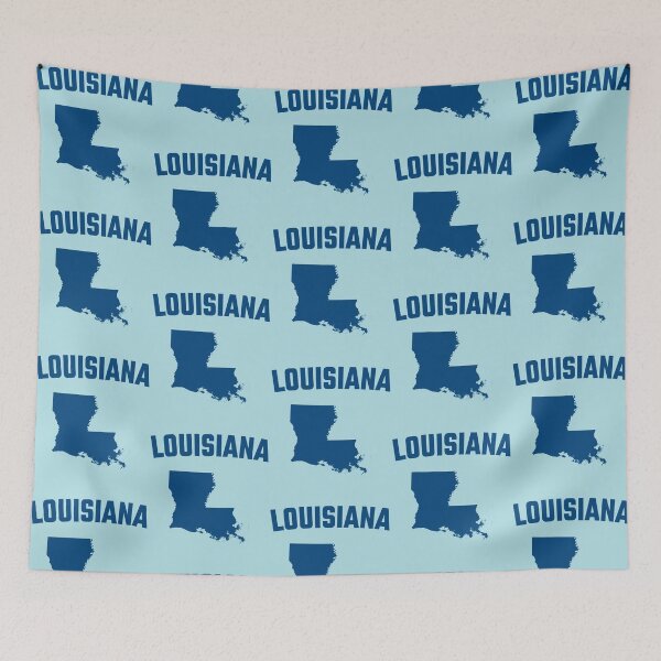 Item preview, Louisiana Pride - Classic Blue State Silhouette Typography designed and sold by mashmosh.