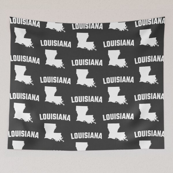Item preview, Louisiana State Pride - Minimalist White Silhouette Map designed and sold by mashmosh.