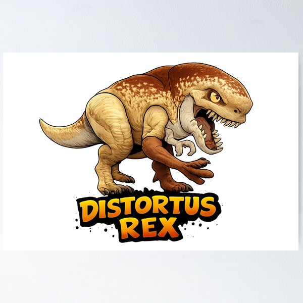 Item preview, Distortus Rex – Funny Cartoon T-Rex Distorted Dinosaur   designed and sold by NAVOZKA.