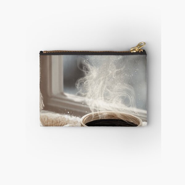 Item preview, Cozy Winter Coffee Aesthetic | Warm Mug & Snowy Window Art designed and sold by Flair-Fashion.