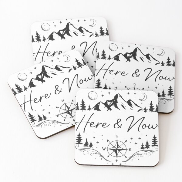 Item preview, Mindful Adventure – Here & Now Mountains, Trees, Compass Design designed and sold by Vision2027.