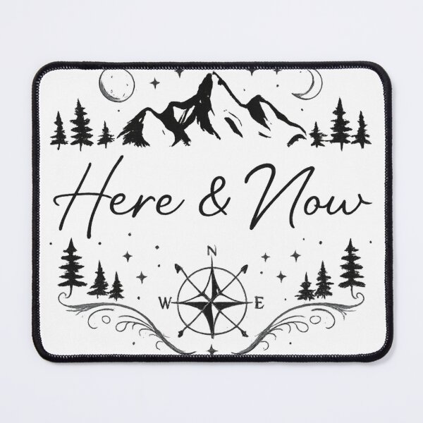 Item preview, Mindful Adventure – Here & Now Mountains, Trees, Compass Design designed and sold by Vision2027.