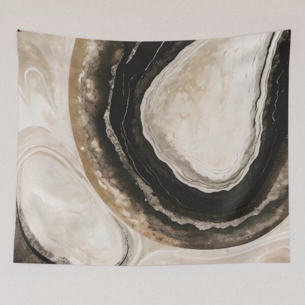 Item preview, Layered Marble Spiral Stone Composition designed and sold by Solara Meridian Studio.