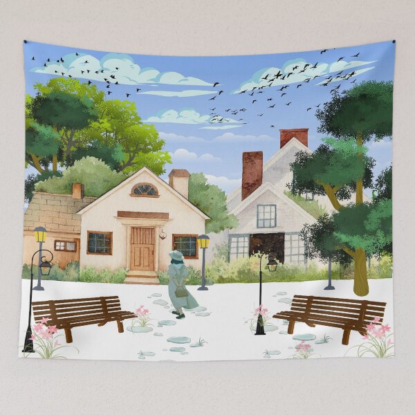 Item preview, "Where Peace Walks Between Petals and Pines"  designed and sold by MayaMaliStudio.