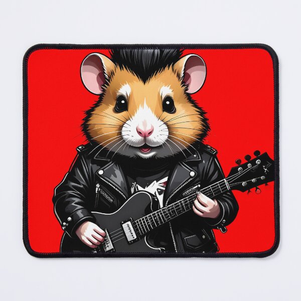 Item preview, Rock Hamster Playing Guitar designed and sold by PawJoyParents.