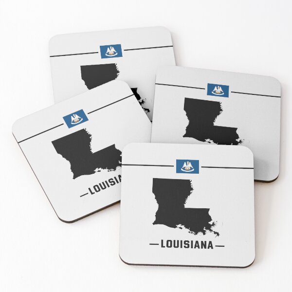 Item preview, Louisiana State Pride - Minimalist Silhouette & Flag Design designed and sold by mashmosh.