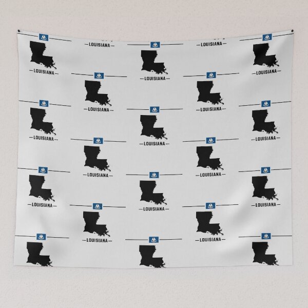 Item preview, Louisiana State Pride - Minimalist Silhouette & Flag Design designed and sold by mashmosh.
