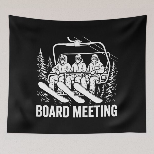 Item preview, Board Meeting Funny Snowboarding Winter Sports Pun designed and sold by Mason-Pride.