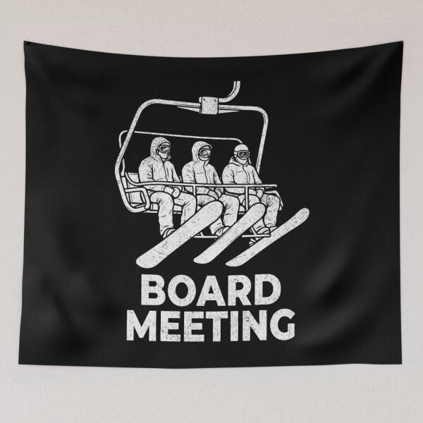 Item preview, Board Meeting Funny Snowboarding Winter Sports Pun designed and sold by Mason-Pride.