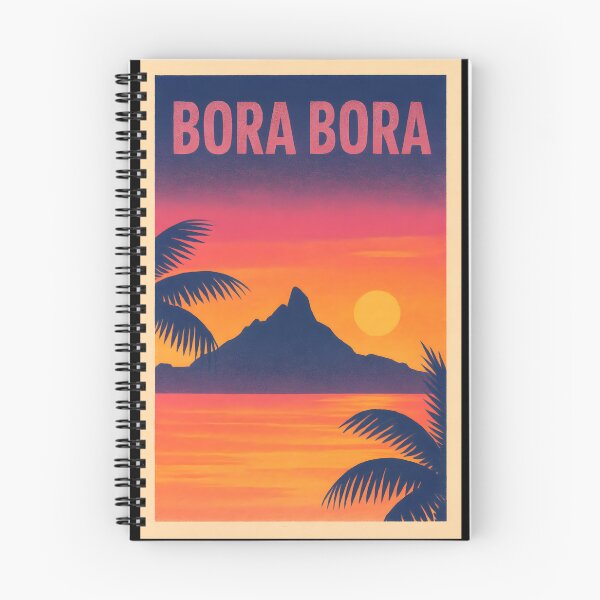 Item preview, Bora Bora Sunset Poster - Mount Otemanu Relaxed Bliss Gradient designed and sold by Cosmopolis.