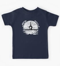 SUP yoga pose Stand Up Paddle Boarding distressed design Kids Tee