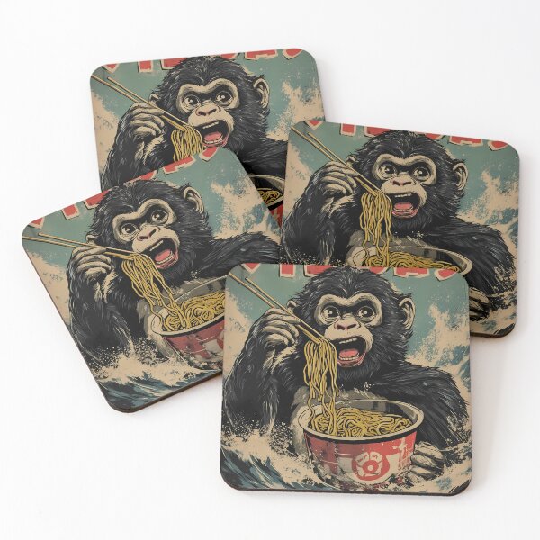 Item preview, Vintage Japanese Ape Ramen Noodles Poster designed and sold by k3rstman1.
