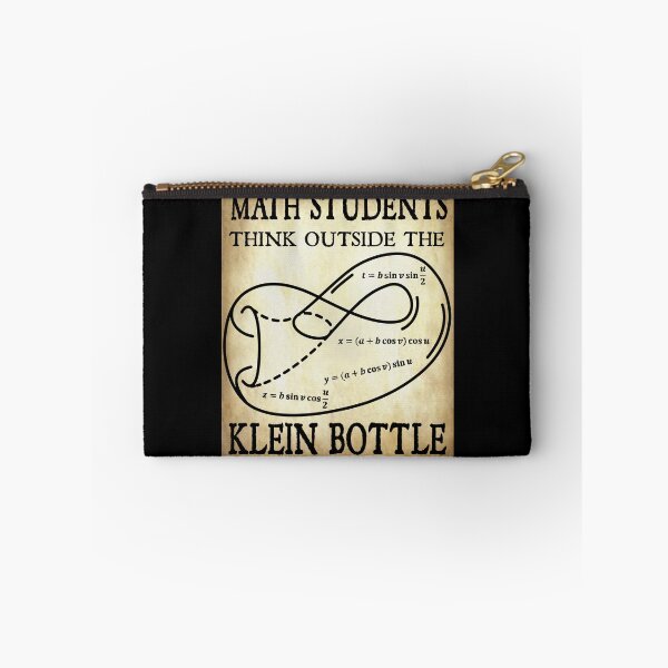 Item preview, Funny Nerdy Math Students Think Outside the Klein Bottle Math Teacher Black Text Parchment designed and sold by MathWare MathClips.
