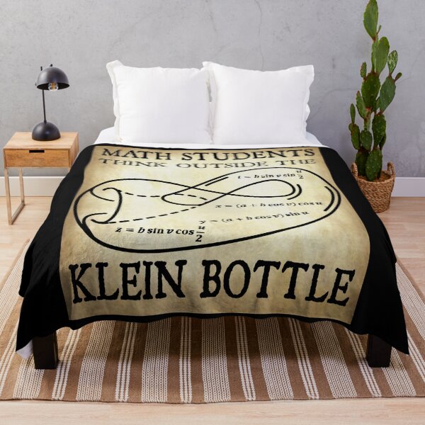 Item preview, Funny Nerdy Math Students Think Outside the Klein Bottle Math Teacher Black Text Parchment designed and sold by MathWare MathClips.