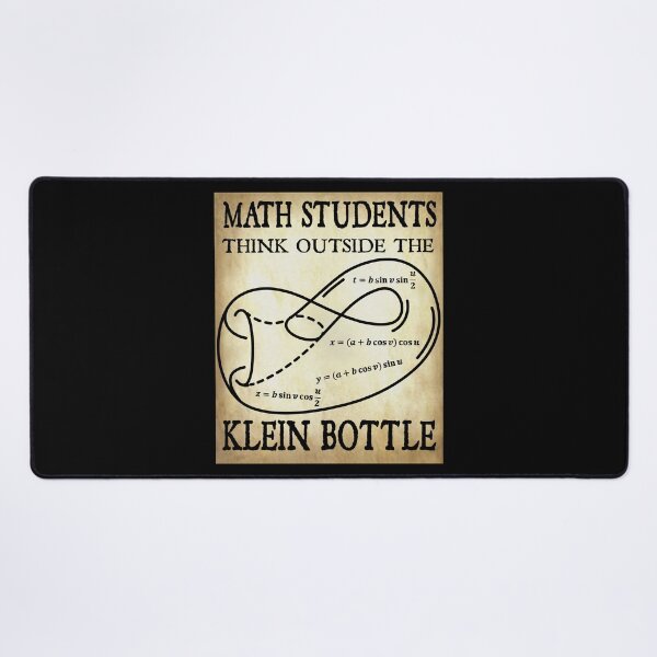 Item preview, Funny Nerdy Math Students Think Outside the Klein Bottle Math Teacher Black Text Parchment designed and sold by MathWare MathClips.