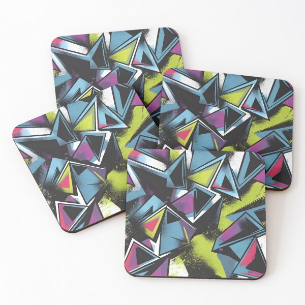 Item preview, Retro 80s Graffiti Style Geometric Spray Art designed and sold by Chic_Clip_Craft.