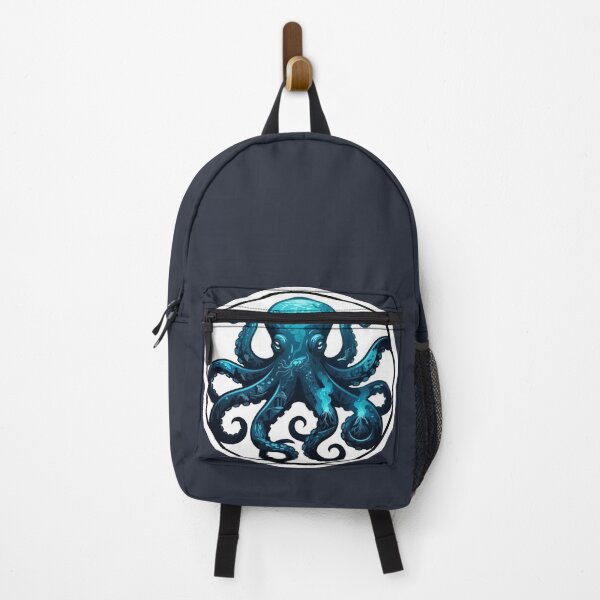 Item preview, Mysterious Octopus Deep Sea Double Exposure Blue Art designed and sold by CANDO ART STORE.