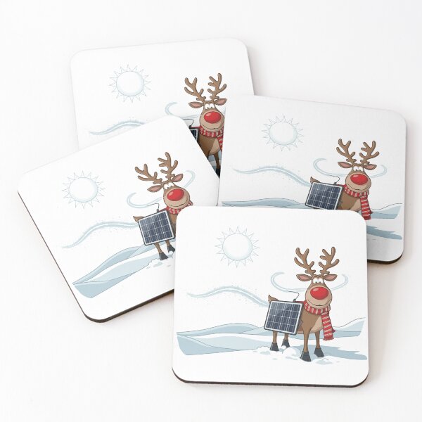 Item preview, Go Red, Go Green – Solar-Powered Reindeer Christmas Design - Eco Holiday Humor Winter Art designed and sold by Loving Nature Gifts.