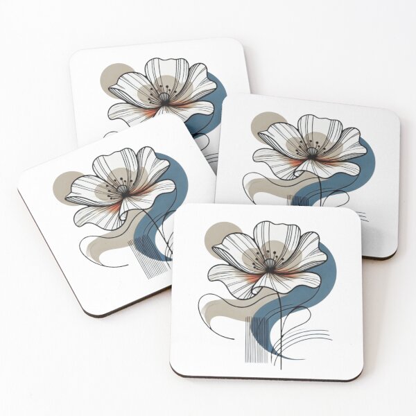Item preview, Minimalist Abstract Floral Line Art designed and sold by Templateloom.
