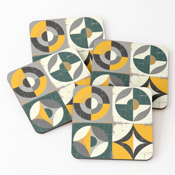 Item preview, 4 part distressed abstract colorful geometric design designed and sold by SmashingDeals.